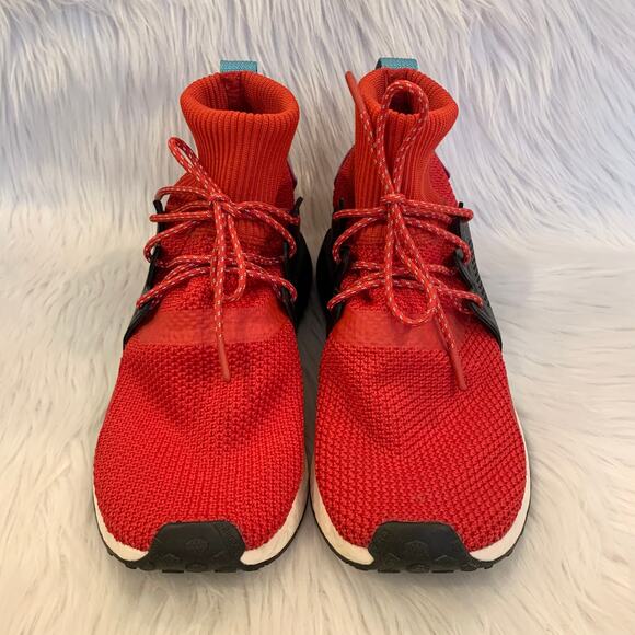 Adidas Men's NMD_XR1 Primeknit Sock Sneakers in Scarlet Red - Picture 6 of 15